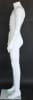 Matte white male headless mannequin with fiberglass construction, arms at sides, tempered glass base, and calf support rod - Image 4 of 0