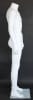 Matte white male headless mannequin with fiberglass construction, arms at sides, tempered glass base, and calf support rod - Image 5 of 0