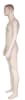 Realistic male fiberglass mannequin with molded hair, blue eyes, muscular physique, and tempered glass base for retail displays - Image 2 of 0