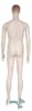 Realistic male fiberglass mannequin with molded hair, blue eyes, muscular physique, and tempered glass base for retail displays - Image 3 of 0
