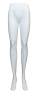 White female fiberglass legs mannequin with matte finish, tempered glass base, foot rod, and calf support rod for apparel and footwear displays - Image 1 of 0