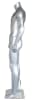 5'11" headless male mannequin with matte silver fiberglass finish and base for menswear retail displays - Image 4 of 0