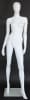 Matte White Female Egghead Mannequin Arms at Side - Image 1 of 0