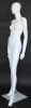 Matte White Female Egghead Mannequin Arms at Side - Image 2 of 0