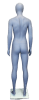 5'11" matte gray female egghead mannequin with fiberglass construction and tempered glass base for clothing displays - Image 3 of 0