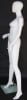 Matte white female egghead mannequin made of durable fiberglass, featuring a stylish and contemporary design on a tempered glass base for retail clothing display. - Image 2 of 0