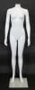 Gloss white 5'2" headless female mannequin with tempered glass base - Image 1 of 0