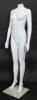 Gloss white 5'2" headless female mannequin with tempered glass base - Image 2 of 0
