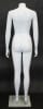 Gloss white 5'2" headless female mannequin with tempered glass base - Image 3 of 0