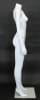 Gloss white 5'2" headless female mannequin with tempered glass base - Image 4 of 0