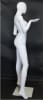 Charming matte white abstract female egghead mannequin with removable arms and tempered glass base, embodying dynamic personality for modern retail display. - For Retail Display Use - Image 5 of 0