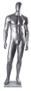 Matte Silver Egghead Mannequin - Stylish and Modern Display Option for Your Retail Store - Image 1 of 0