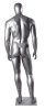 Matte Silver Egghead Mannequin - Stylish and Modern Display Option for Your Retail Store - Image 2 of 0