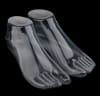 pair of female display feet clear plastic with separated big toe for sandal displays - Image 4 of 0