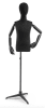 Child display dress form with bronze canvas torso on metal tripod base adjustable retail mannequin for boutiques and designers - Image 3 of 0