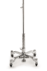 Female display dress form with natural canvas torso on metal rolling base - adjustable retail mannequin for boutiques and designers - Image 4 of 0