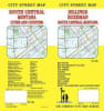 Front cover and interior street index view of the GM Johnson folding road map for South Central Montana, showcasing Billings, Bozeman, and West Yellowstone. - Image 1 of 0