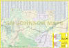 Front cover and interior street index view of the GM Johnson folding road map for South Central Montana, showcasing Billings, Bozeman, and West Yellowstone. - Image 2 of 0