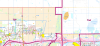 Large-format Calgary wall map showing FSA postal codes, LRT transit lines, zoning areas, and community infrastructure at 38x50 inches. - Image 3 of 0