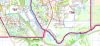 Large-format Calgary wall map showing FSA postal codes, LRT transit lines, zoning areas, and community infrastructure at 38x50 inches. - Image 4 of 0