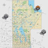 Manitoba Backroad Mapbook showing topographic maps of Whiteshell Provincial Park, logging roads, and wilderness camping locations. - Image 2 of 0