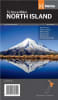 Hema New Zealand North Island road map showing Auckland and Wellington with turnaround navigation design. - Image 1 of 0
