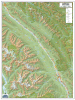 Columbia Valley BC Regional Wall Map. This beautifully designed regional map shows the Columbia Valley of SE BC extending from Golden in the NW corner to Fairmont Hot Springs in the SE corner. Other places of interest on the map include Radium Hot Springs - Image 1 of 0