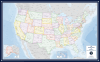 USA Contemporary Wall Map - Large. This beautiful wall map shows each state in a different color. Shows major places only. Includes insets for Alaska and Hawaii. Perfect for the school or home. Produced by the National Geospatial Intelligence Agency. Meas - Image 1 of 0