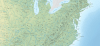 Large 45x30 wall map of the contiguous United States showing physical features, mountain ranges, rivers, and shaded relief topography. - Image 3 of 0