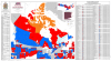 Explore the detailed 45th Parliament federal election results with this 2025 Canada General Election wall map. Features all 343 ridings, major metropolitan insets, and party standings for Liberals, Conservatives, BQ, NDP, and Greens. - Image 1 of 0