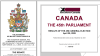 Explore the detailed 45th Parliament federal election results with this 2025 Canada General Election wall map. Features all 343 ridings, major metropolitan insets, and party standings for Liberals, Conservatives, BQ, NDP, and Greens. - Image 2 of 0