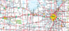 Full-view Manitoba Wall Map featuring highway route markers, distance guide, and provincial legend in a 26x39 inch format. - Image 2 of 0