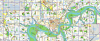 MapTown Edmonton and Area wall map showing detailed street networks, LRT lines, zoning, and municipal boundaries. - Image 2 of 0