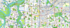 MapTown Edmonton and Area wall map showing detailed street networks, LRT lines, zoning, and municipal boundaries. - Image 5 of 0