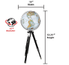 Replogle Willston 16-inch blue ocean globe on black tripod stand - Image 2 of 0