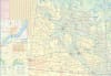 Double-sided 1:900,000 scale road map of Southern Saskatchewan and Manitoba featuring city street insets for Regina, Saskatoon, and Winnipeg. - Image 3 of 0
