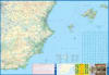 Two-sided Southern Spain Road and Rail Map featuring Andalusia, the Balearic Islands, and a detailed Canary Islands inset. - Image 2 of 0