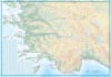 Double-sided travel and road map of Turkeyâ€™s South Coast, featuring Antalya, Izmir, Ephesus ruins, and regional highways. - Image 3 of 0