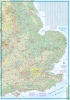 Double-sided topographic map of Wales and Southwest England showing ferry routes, hiking trails, and elevation shading. - Image 3 of 0