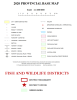 Alberta Provincial Fish & Wildlife Districts Wall Map 1:1,000,000. This map shows Fish and Wildlife districts, district offices and the Green Area in Alberta. Includes Primary and Secondary roads, Railroads, Lakes and Rivers, Cities, Towns, Villages, Firs - Image 2 of 0