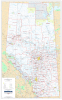 Alberta Municipal Districts and Counties wall map showing DLS township grid, MD boundaries, and highways at 1:1,000,000 scale. - Image 1 of 0