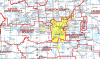 Alberta Municipal Districts and Counties wall map showing DLS township grid, MD boundaries, and highways at 1:1,000,000 scale. - Image 2 of 0