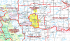 Alberta Municipal Districts and Counties wall map showing DLS township grid, MD boundaries, and highways at 1:1,000,000 scale. - Image 3 of 0