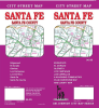 Front cover and detailed interior street grid view of the Santa Fe County road map featuring city insets for Downtown Santa Fe, Eldorado, and Edgewood. - Image 1 of 0