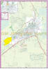Front cover and detailed interior street grid view of the Santa Fe County road map featuring city insets for Downtown Santa Fe, Eldorado, and Edgewood. - Image 3 of 0