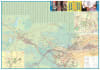 Uzbekistan and Kazakhstan travel map showing regional road networks, Aral Sea, and city street insets for Tashkent, Samarkand, Astana, and Almaty. - Image 2 of 0