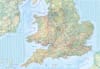 Great Britain Travel & Road Map showing highways, roads, railways, and ferry routes - Image 3 of 0