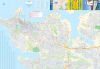 Reykjavik and Southwest Iceland travel reference map featuring 1:8,500 scale capital city streets and the Golden Circle driving route. - Image 2 of 0