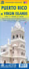 Waterproof double-sided Puerto Rico and US Virgin Islands travel reference map featuring road networks and San Juan city insets. - Image 1 of 0