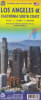 Los Angeles & SOCAL Coast Travel map. This is a double-sided map with Los Angeles portrayed on one side and Southern California on the other. The LA side shows most of the actual city, with an inset for Santa Monica, an inset of the Greater Los Angeles ur - Image 1 of 0